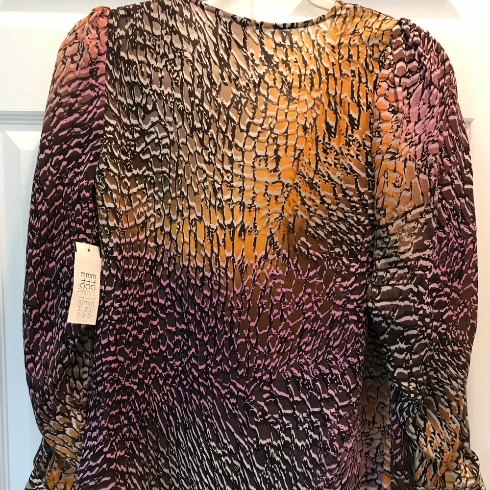 Etcetera long sleeved silk  top